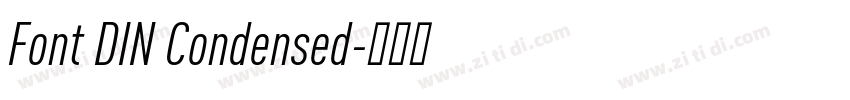 Font DIN Condensed字体转换